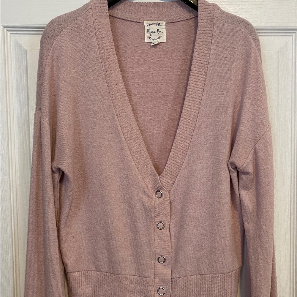 Super soft mauve colored cardigan size XS